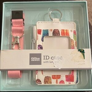 Office Depot Summertime Popsicle Colorful ID Holder with Pink Lanyard